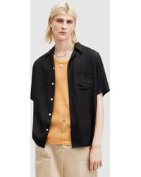 AllSaints - Sunsmirk Embroidered Relaxed Fit Shirt - Lyst