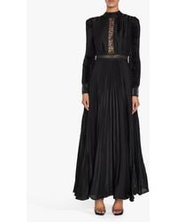 True Decadence - Athena Pleated Long Sleeve Maxi Dress - Lyst