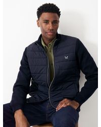 Crew - Dartmouth Wool Blend Hybrid Quilted Jacket - Lyst