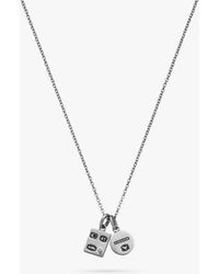 COACH - Mixed Motif Double Tag Necklace - Lyst
