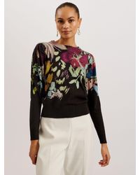 Ted Baker - Magarit Wool And Cashmere Blend Floral Jumper - Lyst