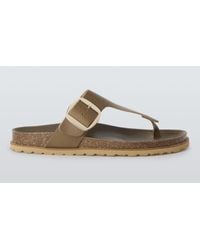 John Lewis - Long Beach Leather Toe Post Footbed Sandals - Lyst