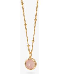 Daisy London - Round Semi-precious Healing Stone Bead Chain Pendant Necklace - Lyst