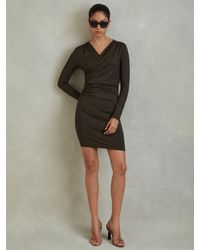 Reiss - Lisa Ruched Jersey Mini Dress - Lyst