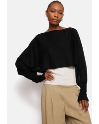 Jigsaw - Pure Linen Cropped Poncho Jumper - Lyst