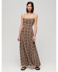 Superdry - Sheered Back Maxi Dress - Lyst