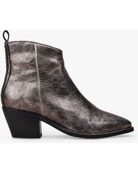Moda In Pelle - Maevie Leather Western Ankle Boots - Lyst