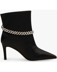 Shoe The Bear - Harper Satin Chain Ankle Boots - Lyst