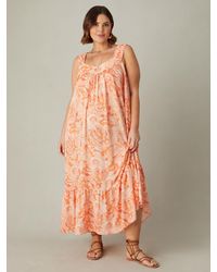 Live Unlimited - Curve Paisley Tiered Maxi Dress - Lyst