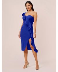 Adrianna Papell - Aidan By Knit Crepe Cocktail Dress - Lyst
