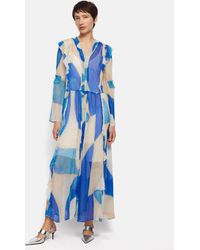Jigsaw - Hand Painted Abstract Print Maxi Dress - Lyst