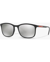 Prada - Linea Rossa Ps 01ts Rectangular Sunglasses - Lyst
