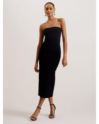 Ted Baker - Jesssi Knitted Strapless Bodycon Midi Dress - Lyst