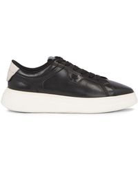 Tommy Hilfiger - Leather Lace-up Flatform Trainers - Lyst