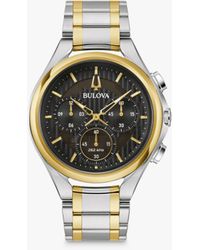 Bulova - Curv Chronograph Bracelet Strap Watch - Lyst