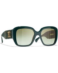 Chanel - Square Sunglasses Ch5512 Green Vandome/green Gradient - Lyst
