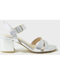 Crew - Leather Double Strap Sandals - Lyst
