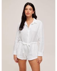 Seafolly Linen Playsuit - White