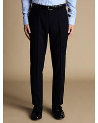 Charles Tyrwhitt - Prince Of Wales Slim Fit Ultimate Performance Suit Trousers - Lyst