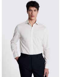 Moss - Tailored Fit Long Sleeve Melange Shirt - Lyst