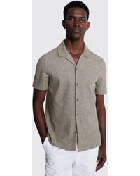 Moss - Knitted Cuban Collar Shirt - Lyst