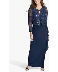 Gina Bacconi - Meridith Embroidered Lace Detail Maxi Dress And Jacket - Lyst