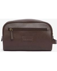Barbour - Leather Wash Bag - Lyst