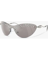 Swarovski - Sk7023 Wrap Sunglasses - Lyst