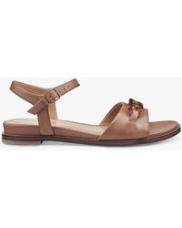 Hotter - Modena Wide Fit Leather Ankle Strap Sandals - Lyst