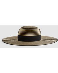 Reiss - Emilia Paper Straw Wide Brim Sun Hat - Lyst