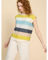 White Stuff - Layla Striped Knitted Tank Top - Lyst