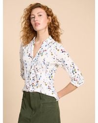 White Stuff - Annie Cotton Jersey Shirt - Lyst