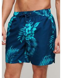 Superdry - Recycled Hawaiian Print 17" Swim Shorts - Lyst