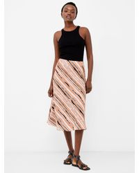 French Connection - Gaia Flavia Textured Stripe Midi Skirt - Lyst