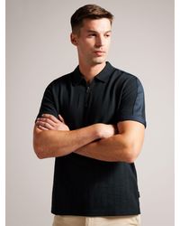 Ted Baker - Abloom Short Sleeve Zip Polo Top - Lyst