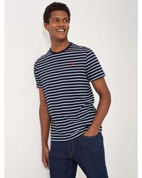 Crew - Breton Stripe Cotton T-shirt - Lyst
