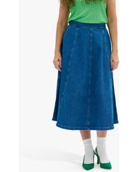 My Essential Wardrobe - Malo Denim Midi Skirt - Lyst