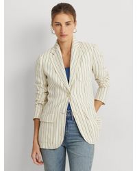 Ralph Lauren - Striped Cotton-blend Blazer - Lyst