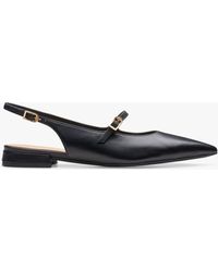 Clarks - Sensa 15 Pointed Toe Leather Slingback Pumps - Lyst