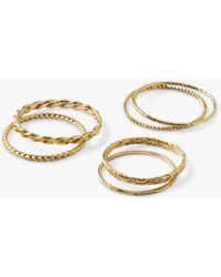 Orelia - Mixed Stacking Rings - Lyst