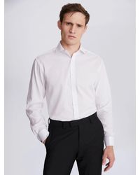 Moss - Regular Fit Double Cuff Textured Shirt - Lyst