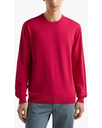 Benetton - Cotton Crew Neck Sweater - Lyst