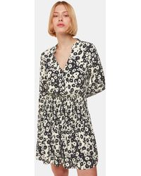Whistles - Riley Floral Shirred Mini Dress - Lyst