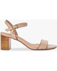 Dune - Wide Fit Jelly Leather Block Heel Sandals - Lyst