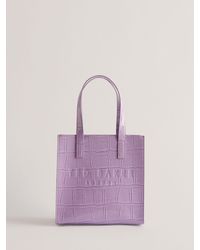 Ted Baker - Reptcon Croc Detail Small Icon Shopper Bag - Lyst