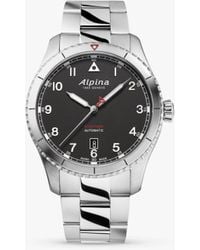 Alpina - Al-525bw4s26b Startimer Pilot Automatic Date Bracelet Strap Watch - Lyst
