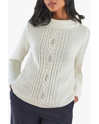 Pure Collection - Cable Knit Cotton Jumper - Lyst