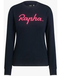 Rapha Chain Stitched Logo Sweatshirt - Blue