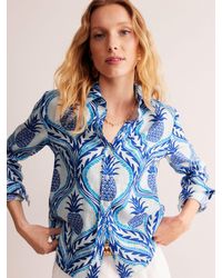 Boden - Sienna Pineapple Print Linen Shirt - Lyst