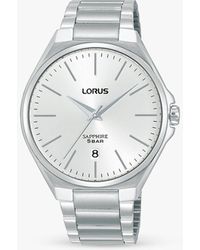Lorus - Sapphire Date Bracelet Strap Watch - Lyst
